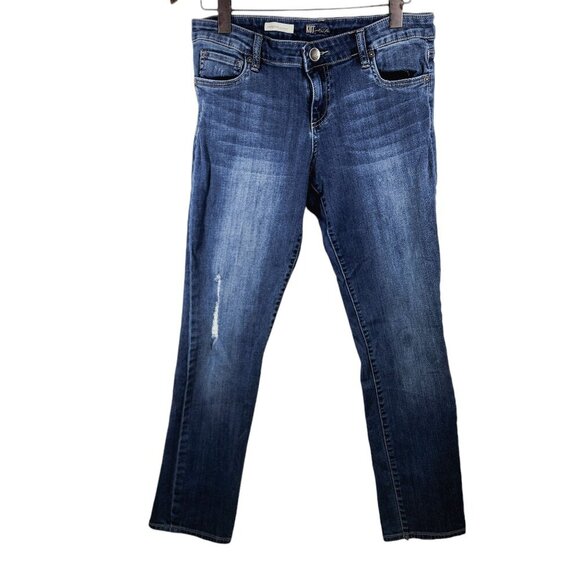 Kut From The‎ Kloth Jean Catherine Boyfriend KFTK Blue Denim Women's Size 8 READ - Picture 1 of 11